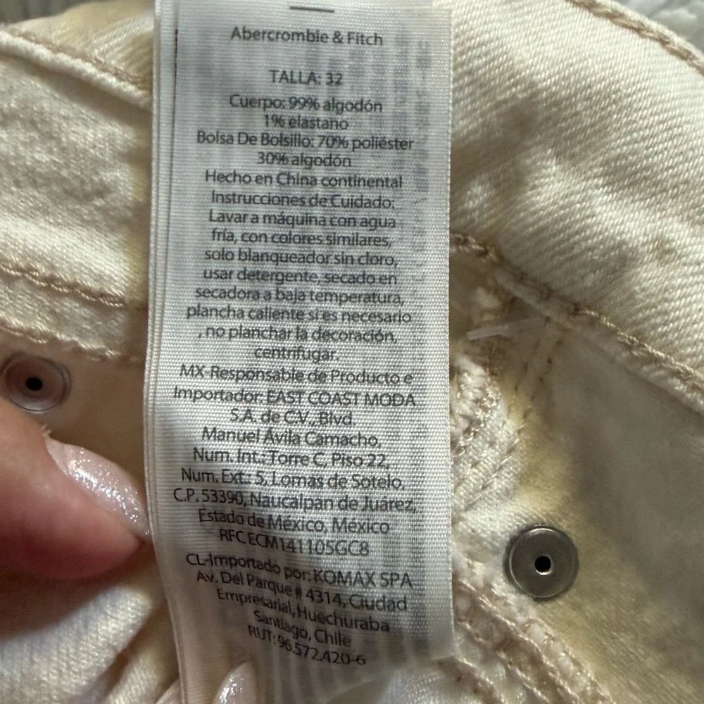 Abercrombie & Fitch Cream Studded Mini Skirt - Picture 6 of 7